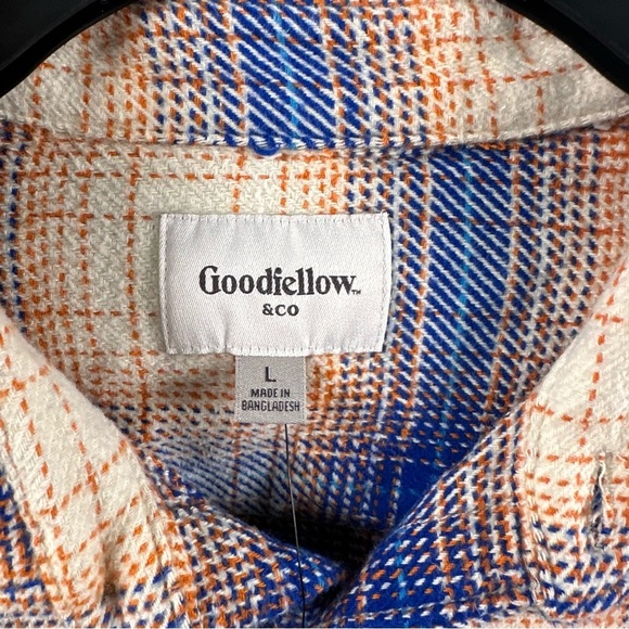 Goodfellow Men’s Plaid Button-Up Shirt Size L - Picture 3 of 7